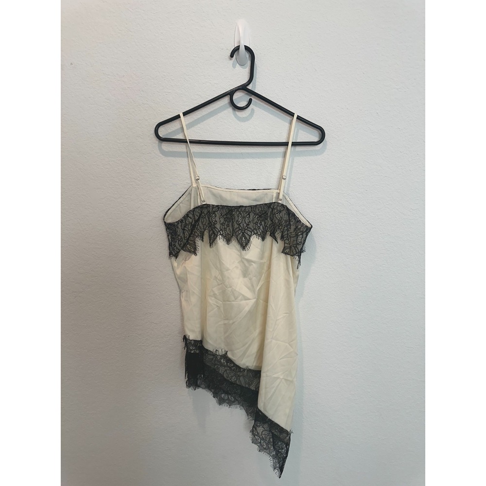 Shein Easelle Vintage Sexy Women's Contrast Lace Asymmetric Hem Fashion Camisole